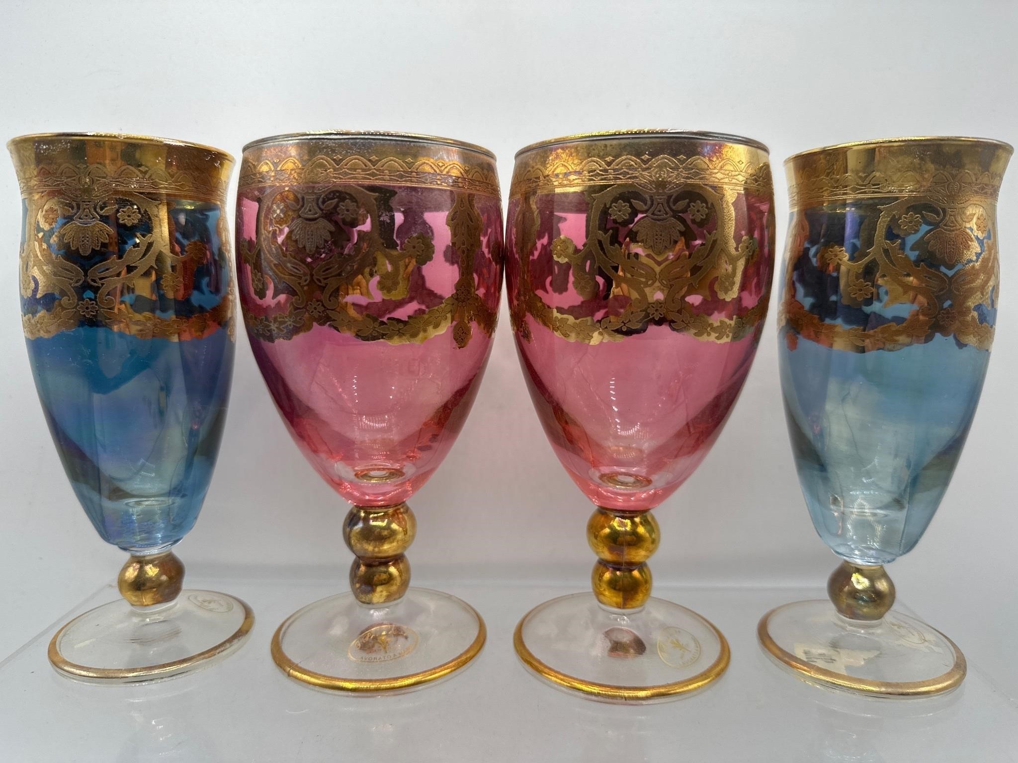 Italy iridescent wine glasses