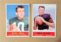 2 1964 Phliadelphia Cards QB King Hill Bill Wade