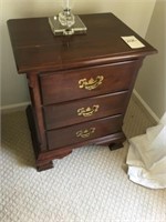 Cherry 3 Drawer Bedside Stand (22" W x 17")