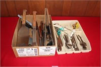 Tray of Misc Flatware, Large Box of Asst Knives