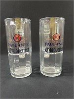 Lot Of Two Glass Beer Steins
