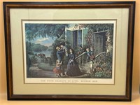 "Four Seasons of Life" Framed Print Currier & Ives