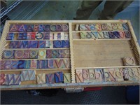 Vintage Professional print press wood letters