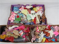3 BOXES OF DOLL CLOTHES:
