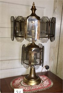 MCM Smoked Glass Lamp