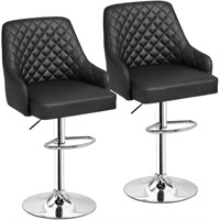 VECELO Adjustable Bar Stools Set of 2, Bar Height