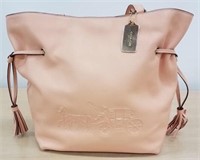 COACH PINK LEATHER TOTE PURSE