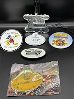 Disney Assortment of Pins, Sticker and Necklace