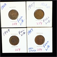 Lot of Sleeve Mounted Indian Head Pennies