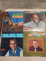 LP Vinyl Records- Louis Armstrong, Faron Young