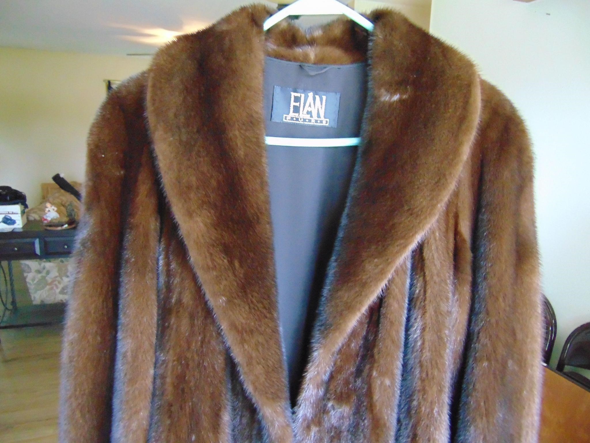 Beautiful MFull Length Mink Coat and Matching Hood