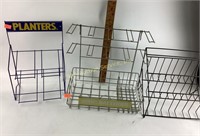 (3) store display racks incl. Planters Peanuts &