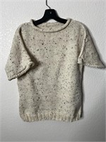 Vintage Speckled Short Sleeve Sweater