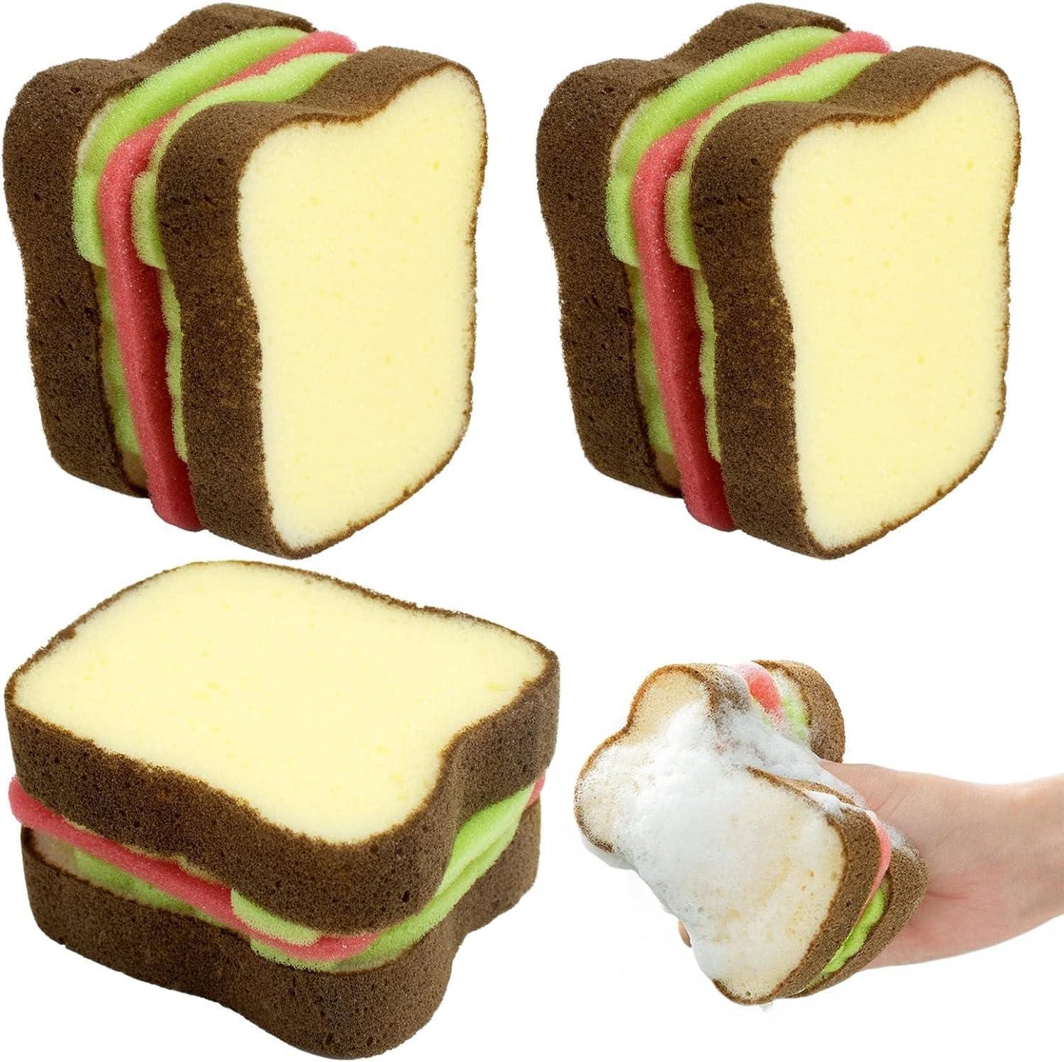 SEALED-3Pcs Sandwich Sponge for Dishes x2