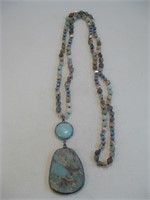 Boho Natural Stone & Crystal Necklace