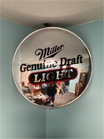 Miller genuine draft light mirror sign