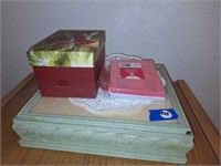 CARDS & VINTAGE FRAMED PRINT BOX