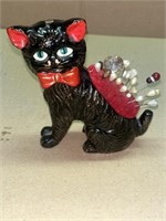 50's BLACK CAT PIN CUSHION