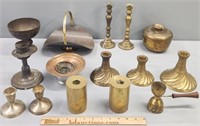 Brass Candlesticks & Decoratives Lot Collection