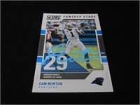 Cam Newton signed football card COA