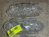 CUT GLASS SERVING DISH GROUP OF 4