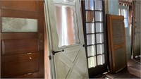 Vintage doors- variety- wooden & glass interior &