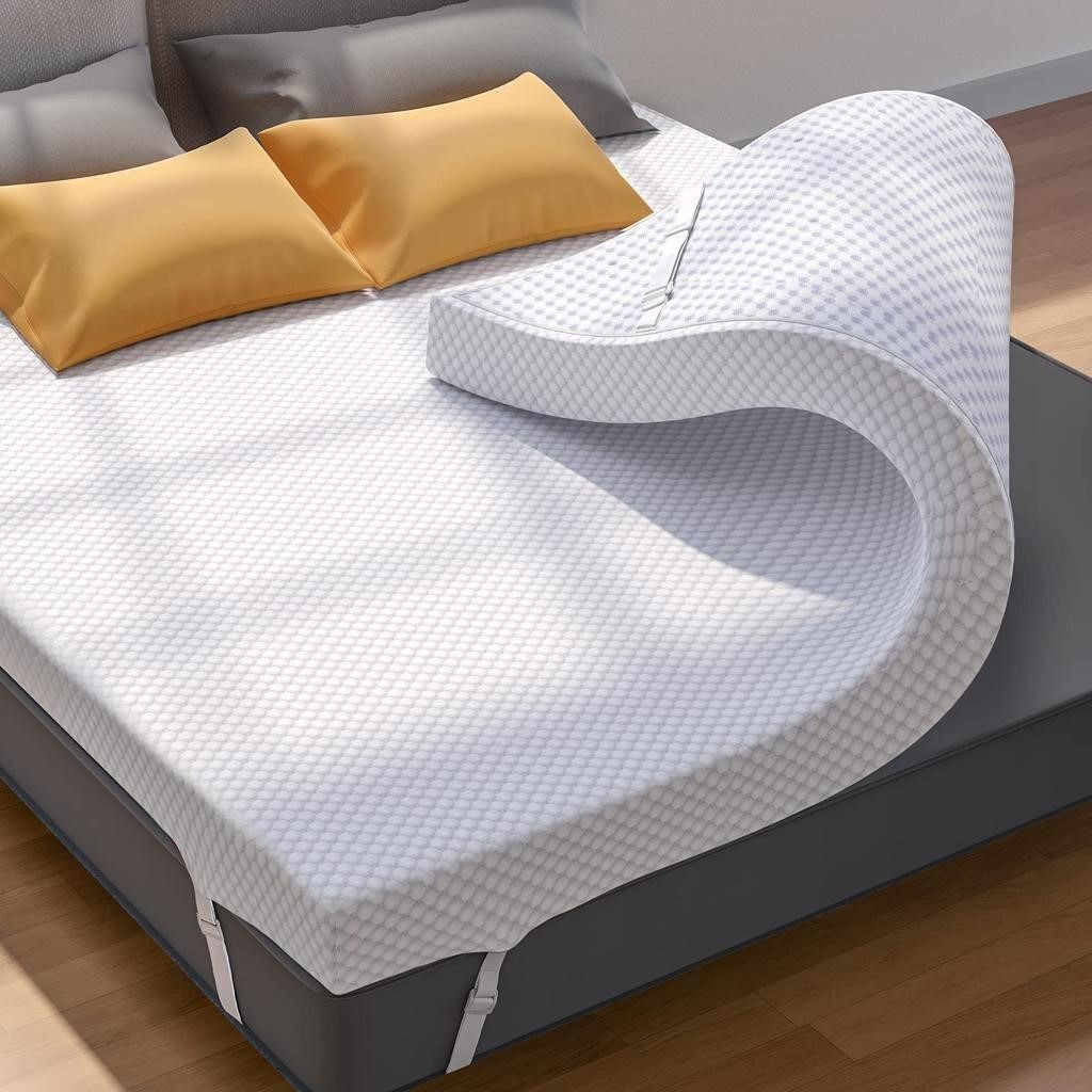 PERLECARE 3 Inch Gel Memory Foam Mattress Topper