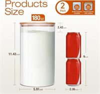 HomArtist Large Glass Flour and Sugar Containers