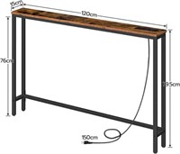 Rustic Brown Console Table