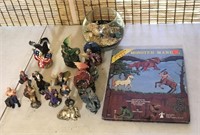 Vintage D&D Book Dragon Fantasy Statues