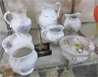 Pitchers, covered dishes, handled bowls