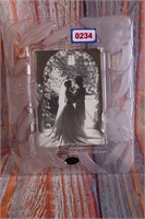 F-68 crystal photo frame with frosted lillies
