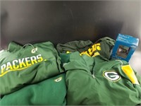 Assorted Green Bay Packers clothing