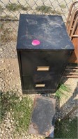 2 DRAWER FILE CABINET AND ANOTHER METAL BOX