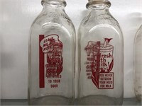 (2) Turkey Hill Milk Bottles