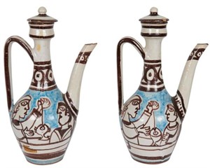 Giovanni de Simone Ewer, Italian Glazed Pottery