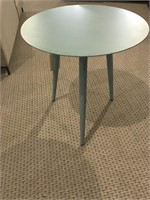 Aluminum Retro Blue Side Table