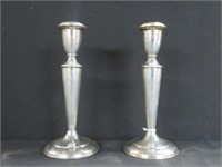 PAIR STERLING SILVER CANDLESTICKS
