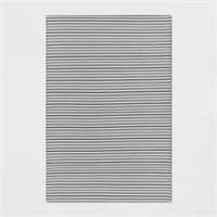 $14  4'x6' Stripe Outdoor Rug Gray - Room