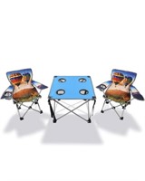 LANMOUNTAIN 3 PCS KIDS FOLDING CAMPING CHAIR SET