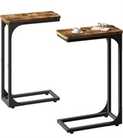 QEEIG NARROW C SHAPED SIDE TABLE SET OF 2 LIVING