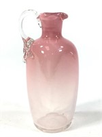 Hand Blown Pink Art Glass Cruet