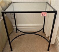 V - ACCENT TABLE W/ GLASS TOP (P6)