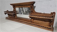 Victorian hanging shelf with mirror 55'6"19"