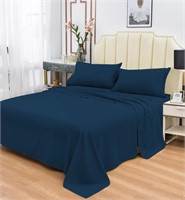 M207  OKAO Home Rayon Bamboo Sheets CK Cobalt Blu