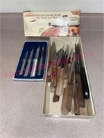 Lot: Knives & Electric carving knife (K)