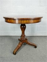 Maitland Smith Inlaid Mahogany Pedestal Table