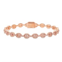 14K ROSE GOLD 2.71CT DIAMOND BRACELET