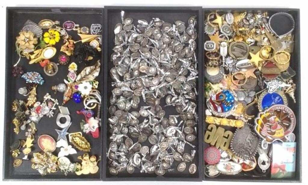 Assorted Fashion Jewelry, Pendants, Medals