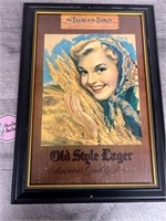 Framed Old Style Lager Beer Poster